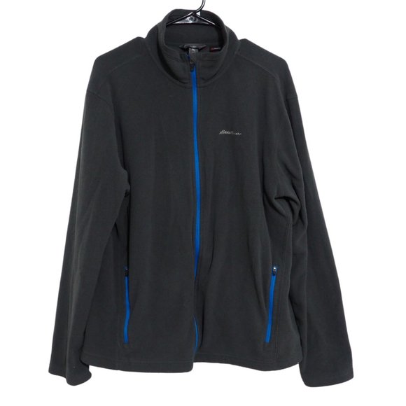Eddie Bauer Other - Eddie Bauer Fleece Zip Up Jacket Grey Blue